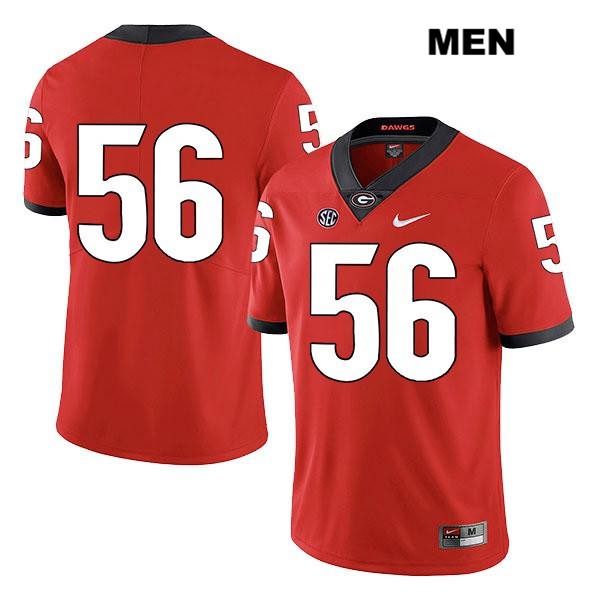 Georgia Bulldogs Men's William Mote #56 NCAA No Name Legend Authentic Red Nike Stitched College Football Jersey ZHA1256TM